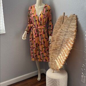 J. McLaughlin Pastel Abstract Dress